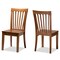 Baxton Studio Minette Modern and Contemporary Transitional Walnut Brown Finished Wood 2-Piece Dining Chair Set 180-11427-Zoro - alternate 1